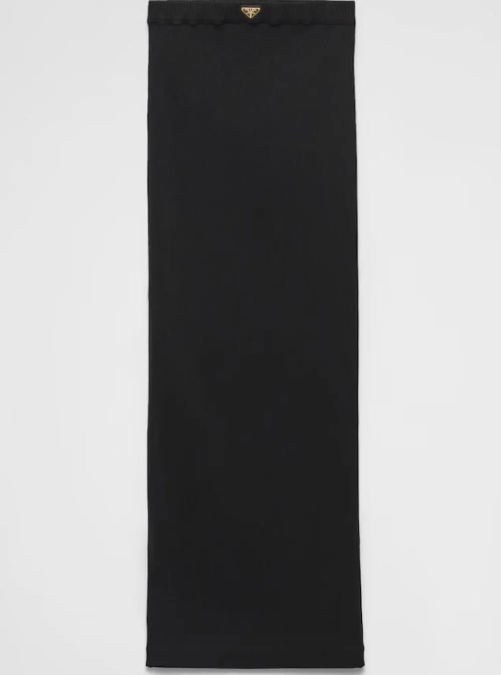 Prada logo-plaque midi skirt - Nero