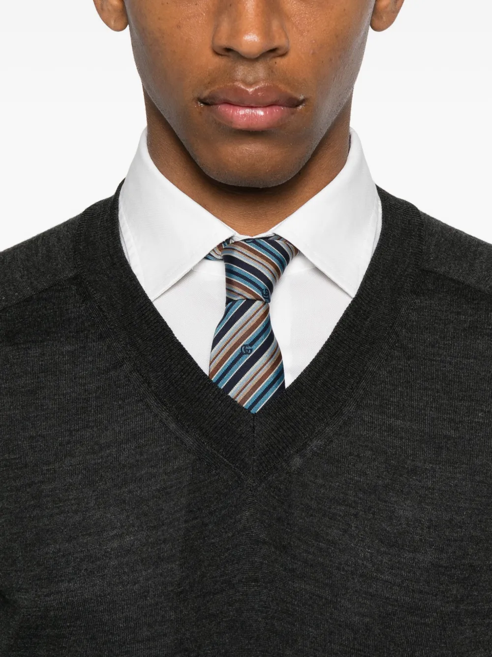 Fumagalli Black Merino Wool Crewneck Sweater In Black