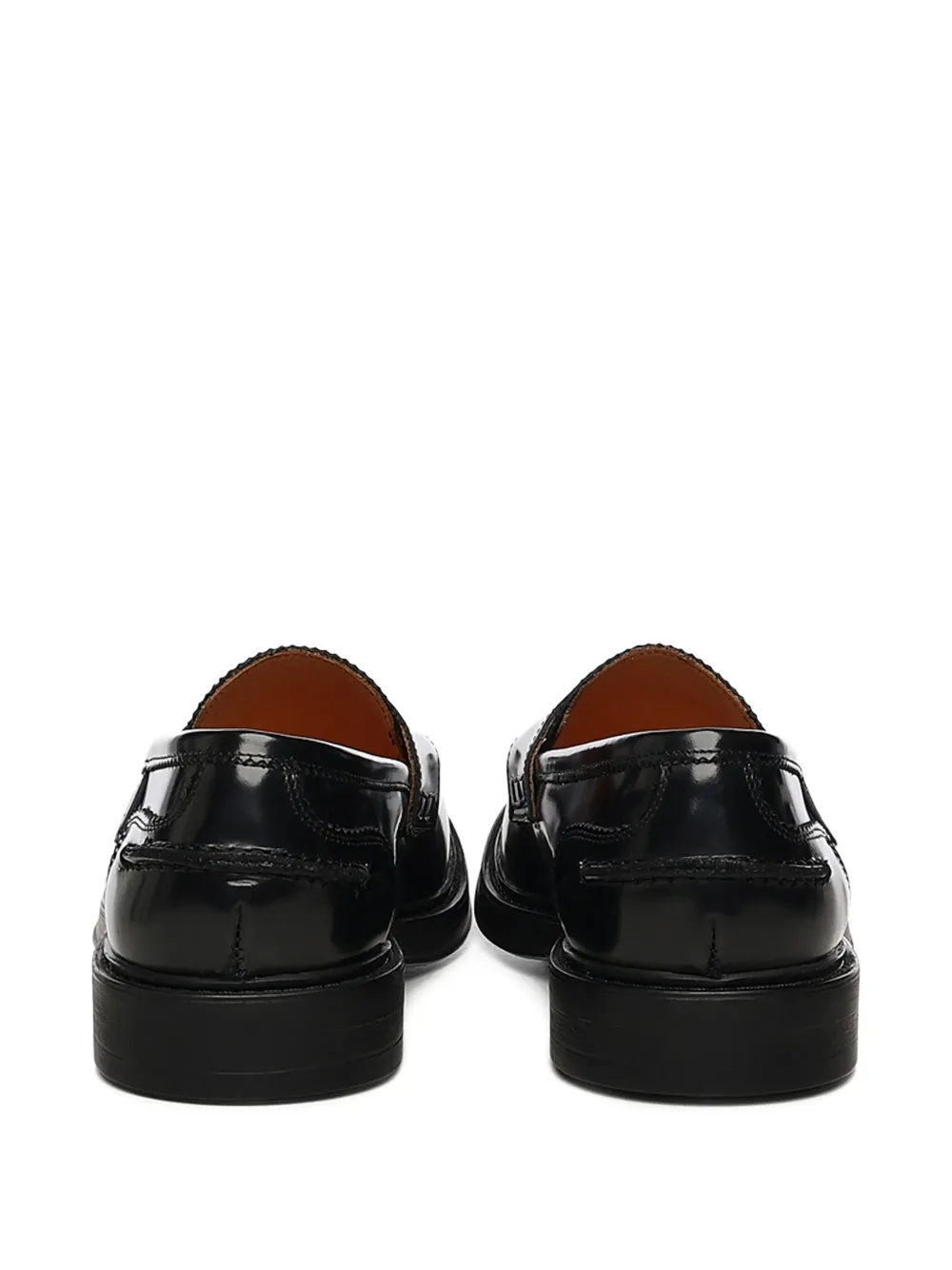 Giuliano Galiano Kobra loafers met penny slot Zwart