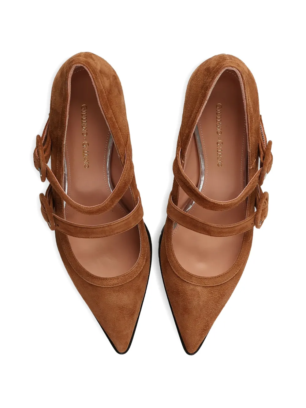 Giuliano Galiano Geluci suede pumps Bruin