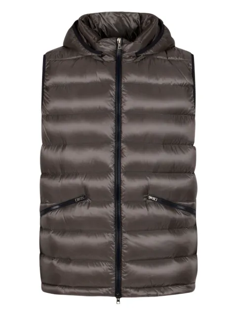 Herno hooded zip-fastening gilet