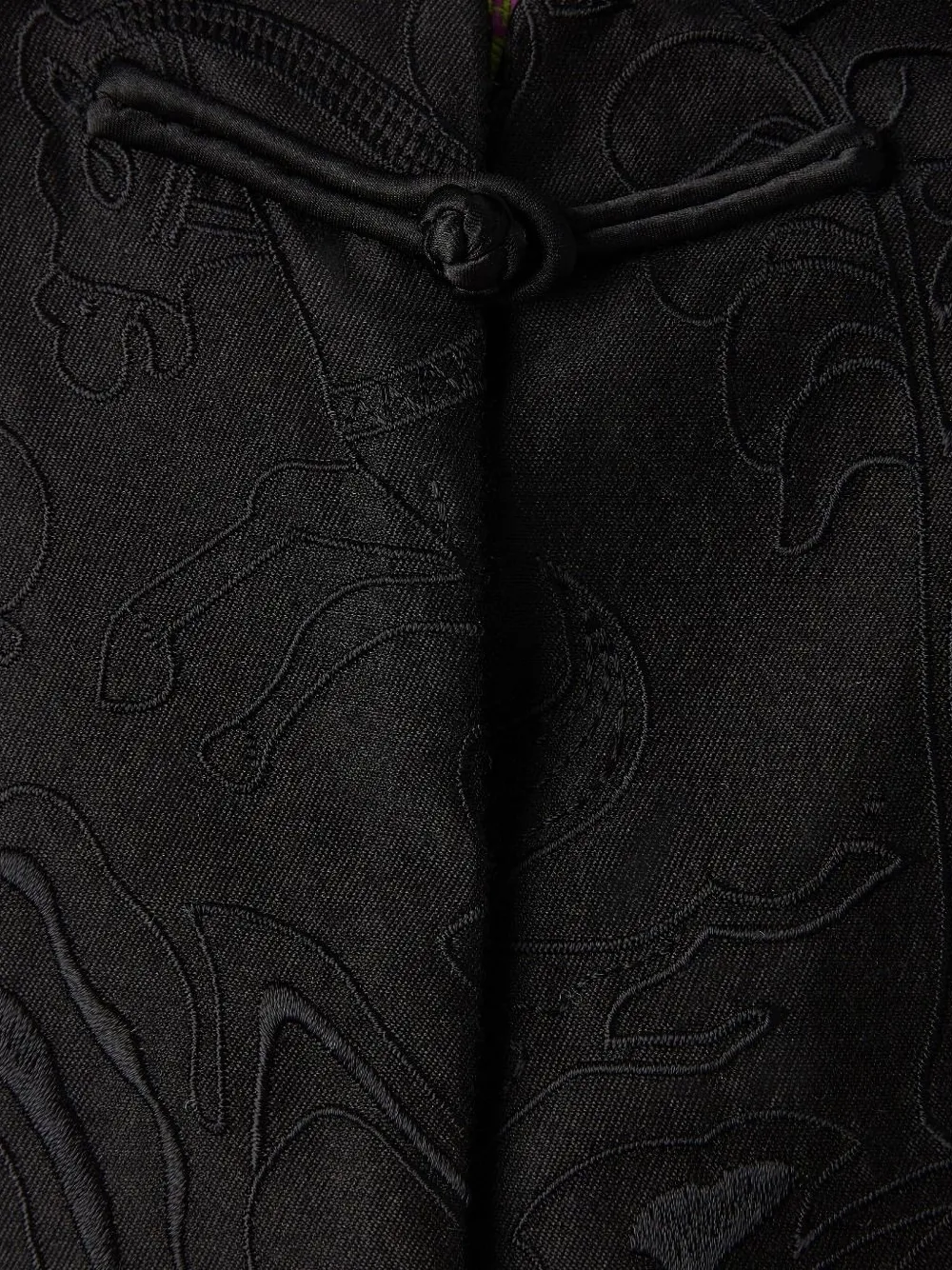 Shanghai Tang Floral-embroidery Jacket - Black 