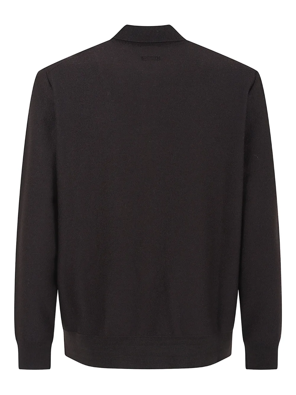 Drumohr Poloshirt met lange mouwen - Bruin