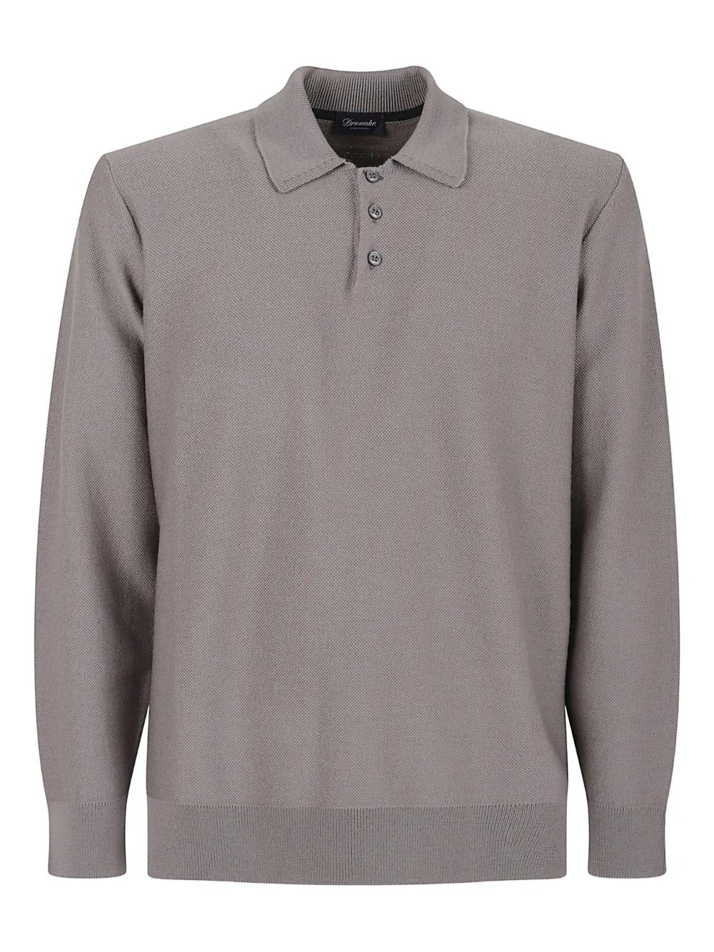 Drumohr buttoned polo shirt | Grey | Image 1