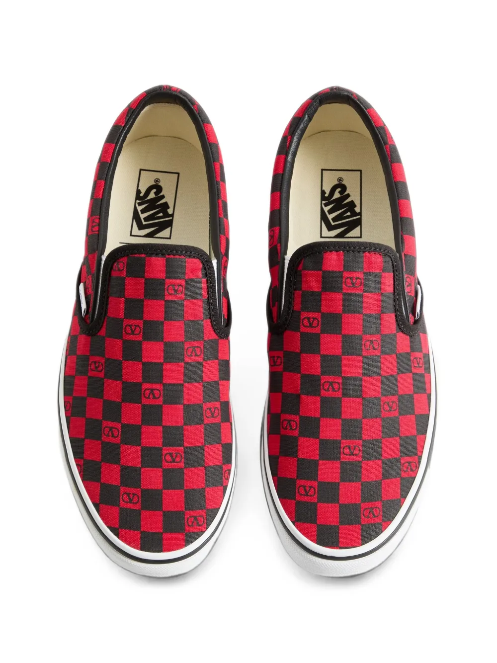 Valentino Garavani x geruite sneakers Rood