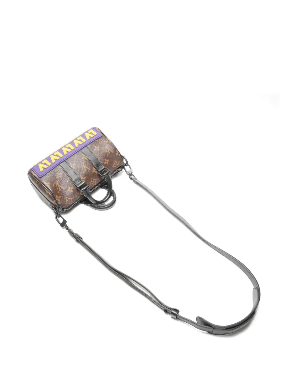 Pre-owned Louis Vuitton 2020s Keepall Xs Lv Rubber Tote Bag In Brown