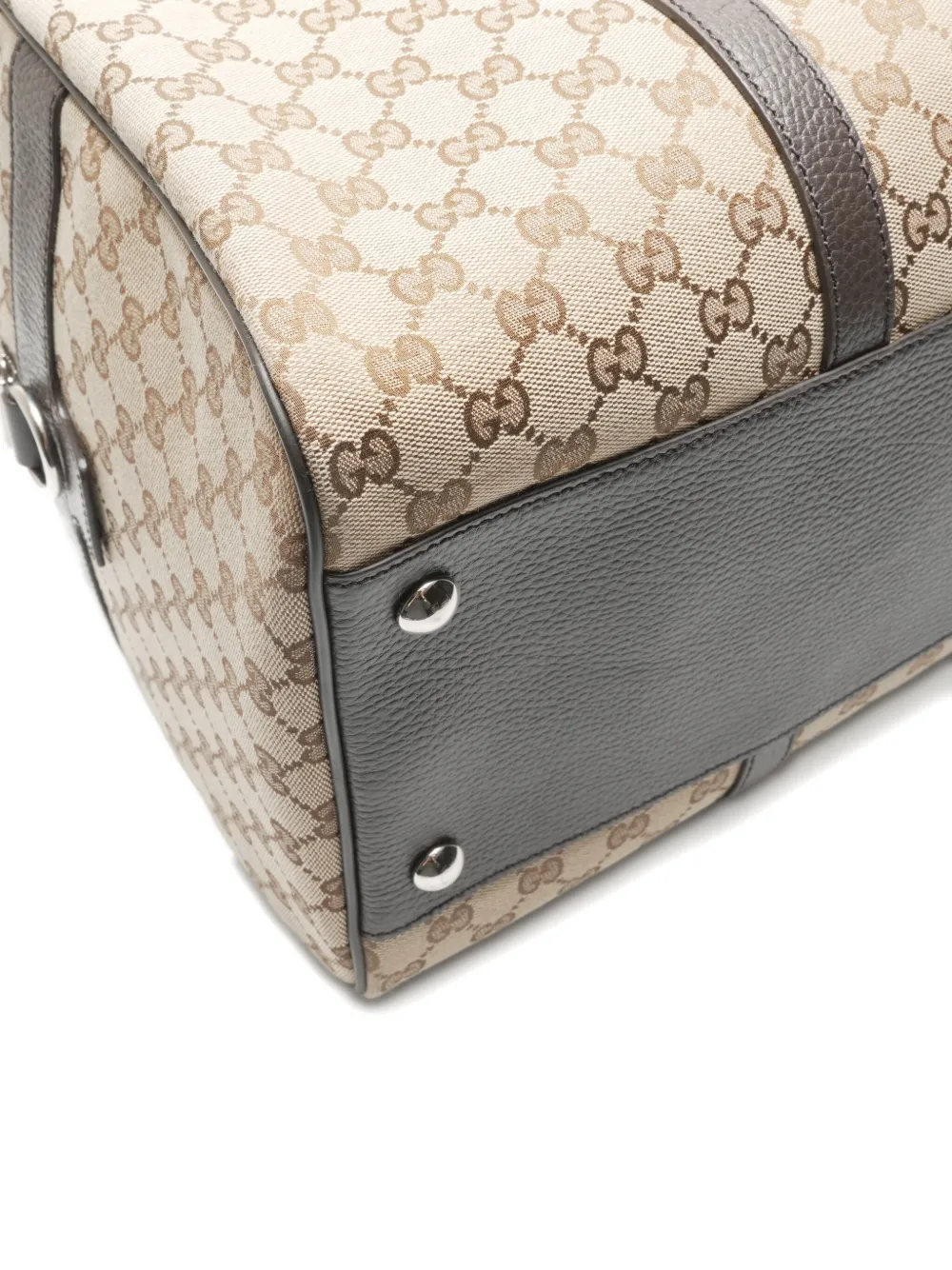 GUCCI Pre-owned 1980-1990s Boston Gg Canvas Tote Bag In Neutral