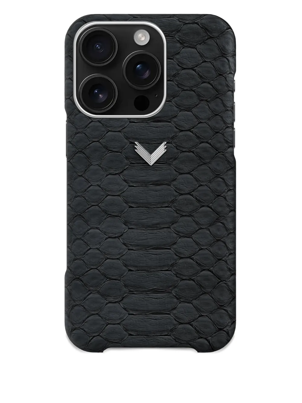 VELANTE iPhone 16 Pro python leather phone case | Black | Image 1