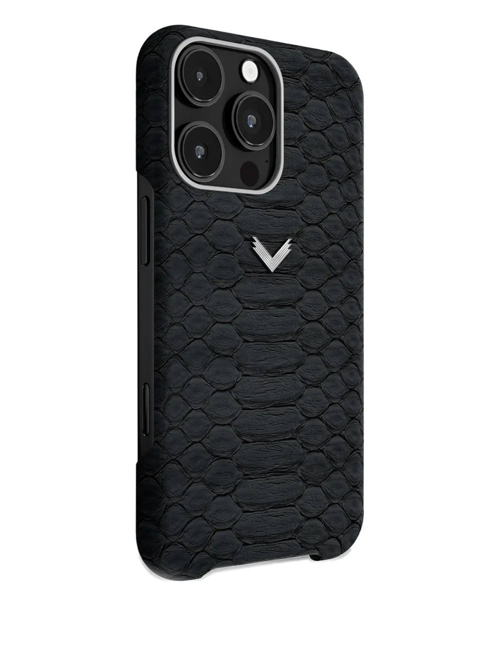 Velante Iphone 16 Pro Python Leather Phone Case In Blue