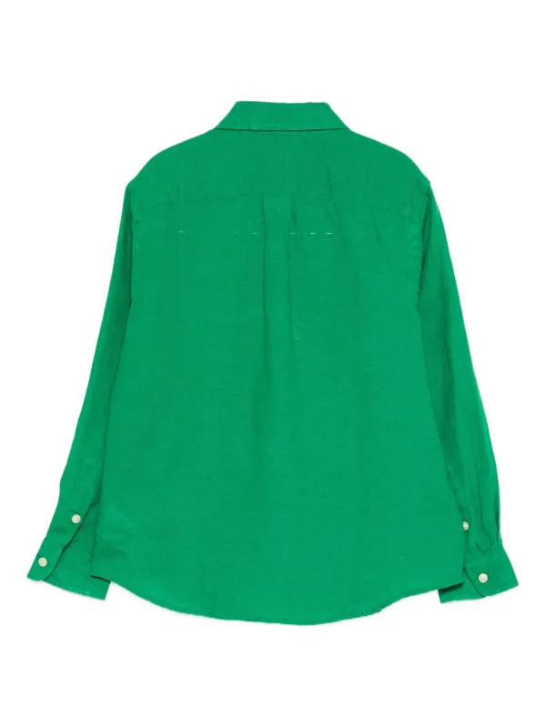 POLO RALPH LAUREN KIDS button-up long-sleeve Shirt | Green