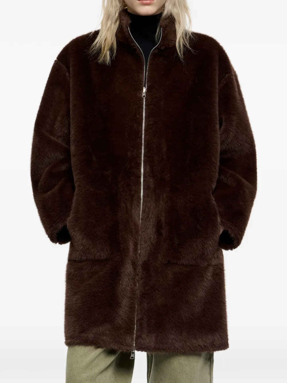 Bimba y Lola abrigo reversible con cierre | marrón | Image 1