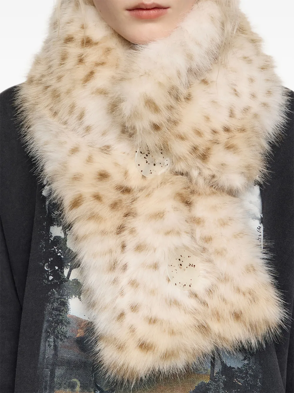 Bimba y Lola Sjaal met knoop - Beige