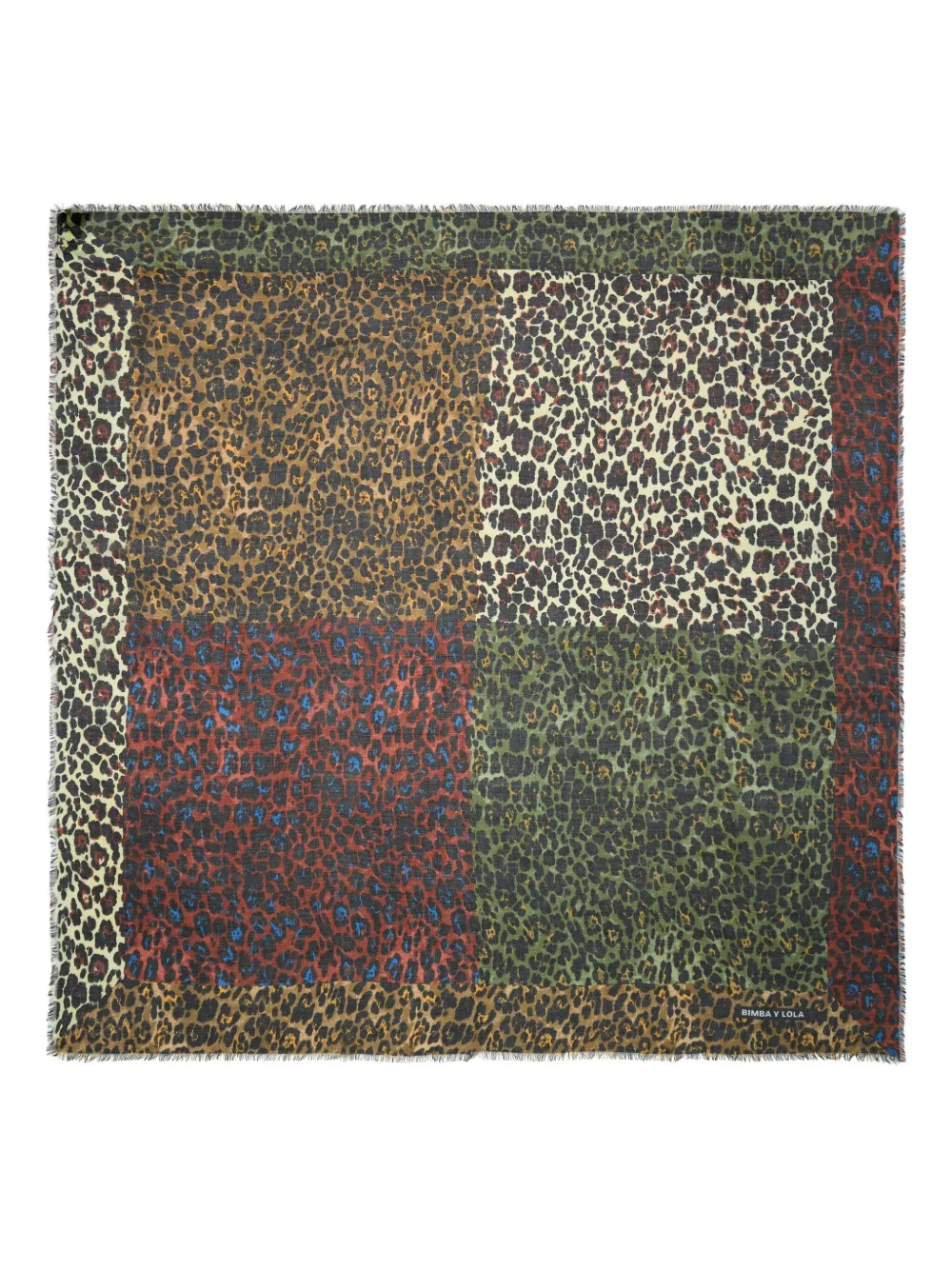 Bimba y Lola Sjaal met luipaardprint - Bruin