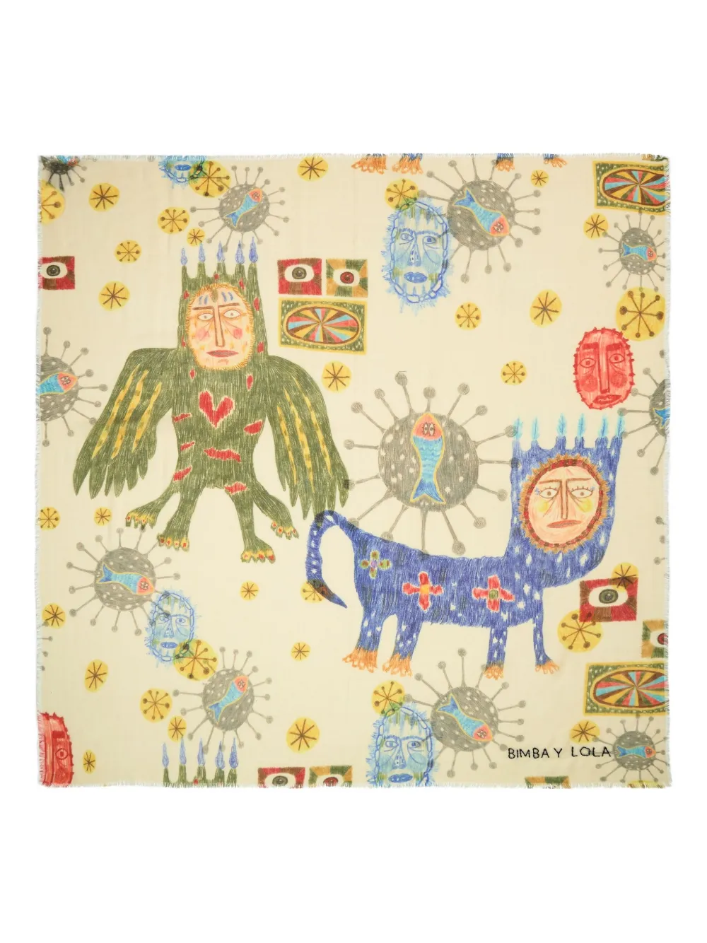 Bimba y Lola Foulard con stampa - Toni neutri