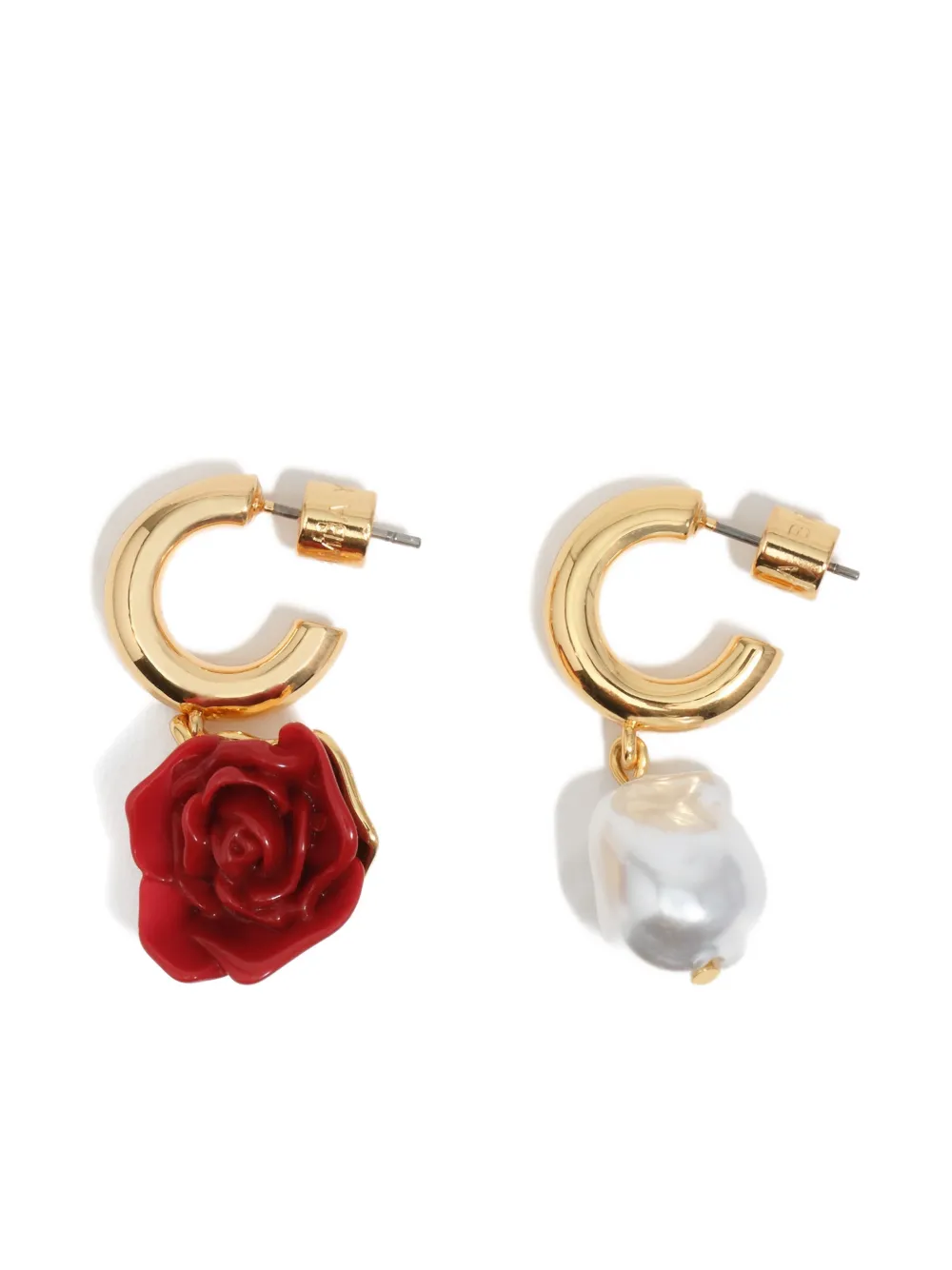 Bimba y Lola aretes en forma de rosa | dorado | Image 1