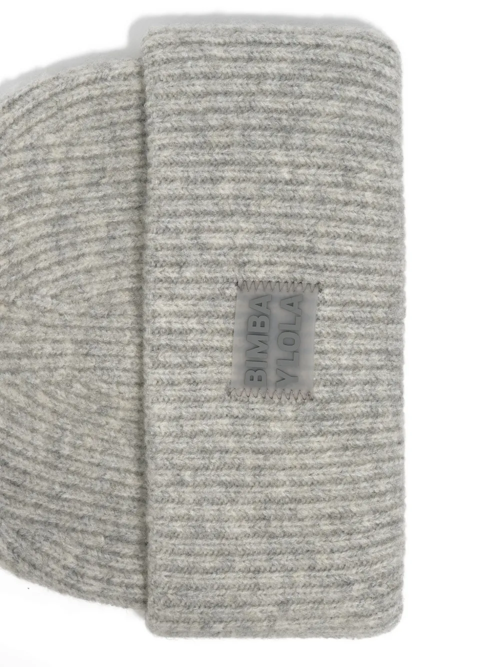 Bimba y Lola Geribbelde muts met patch - Grijs