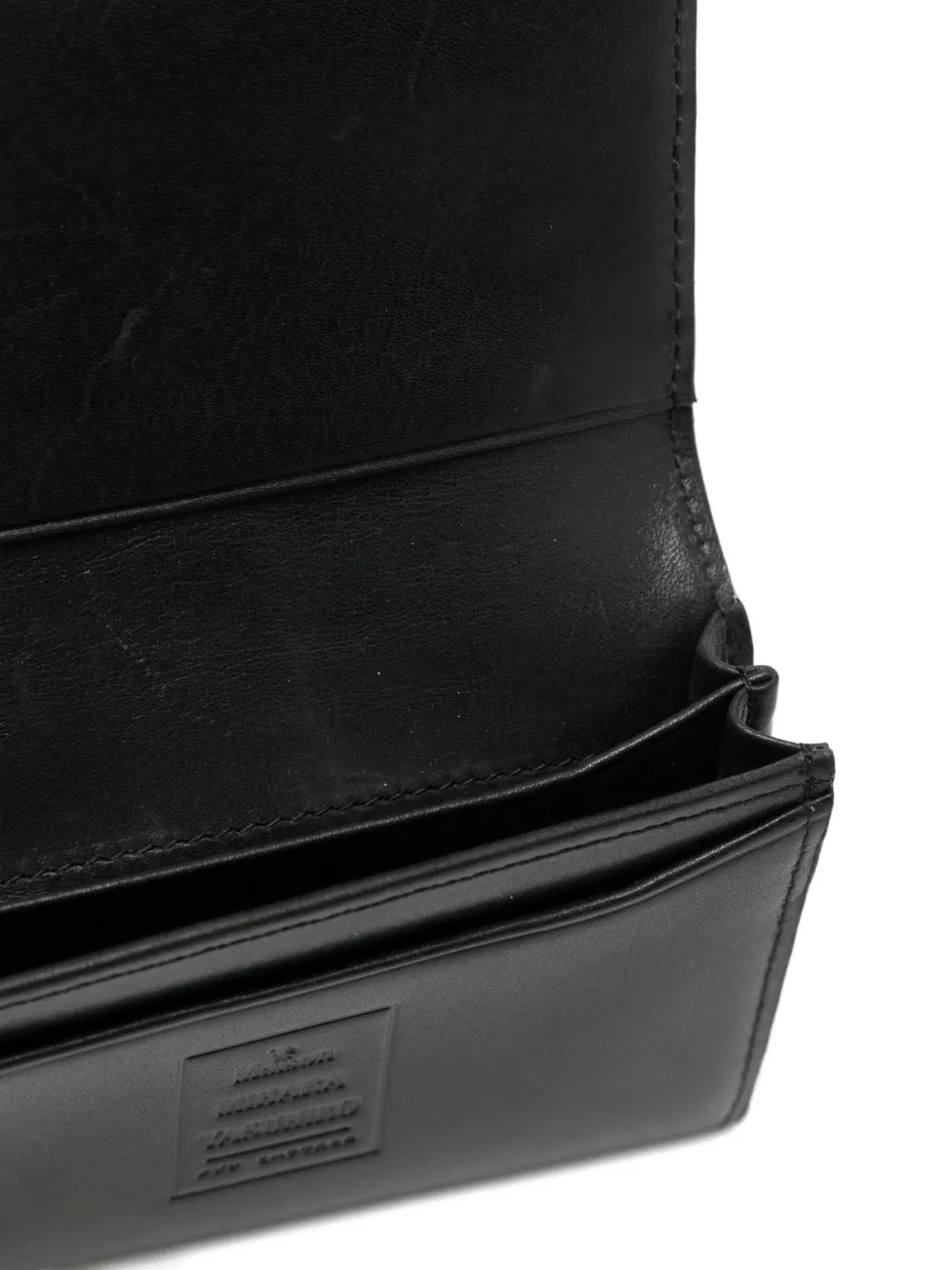 Miharayasuhiro Embossed-buckle Wallet In Black