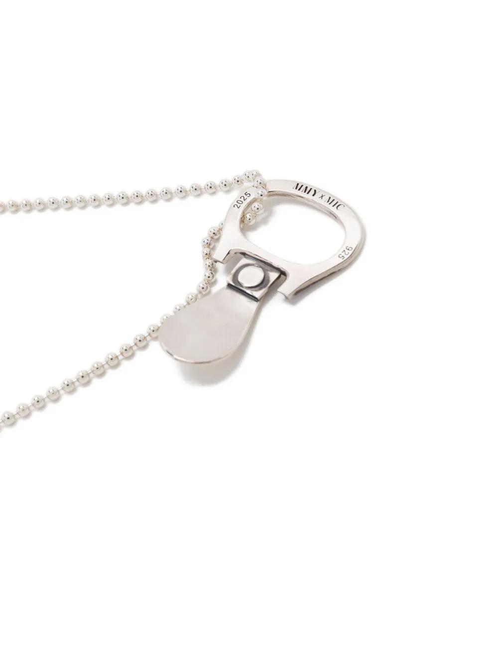 Miharayasuhiro X Mic Pull Tab Necklace In Silver