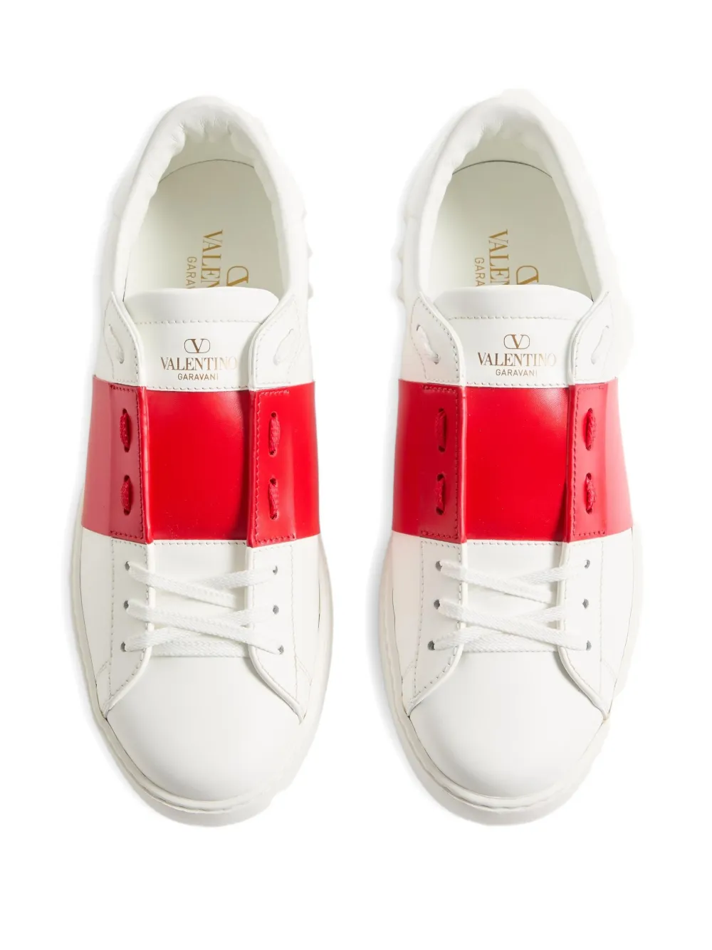 Valentino Garavani Open sneakers van kalfsleer Blauw