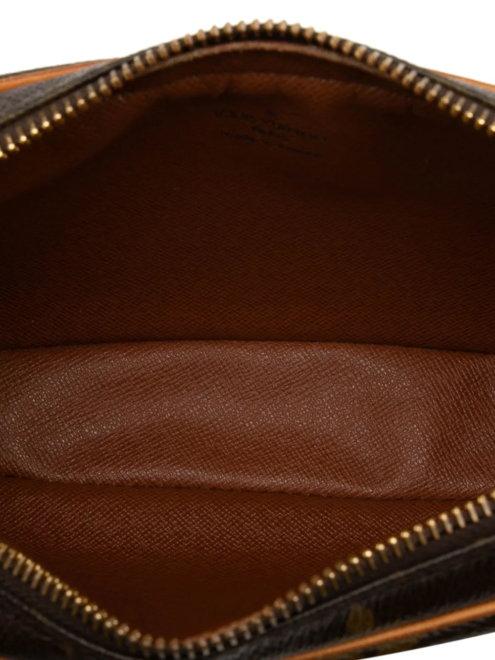 Pre-owned Louis Vuitton 1994 Monogram Marly Dragonne Pm Clutch Bag In Brown