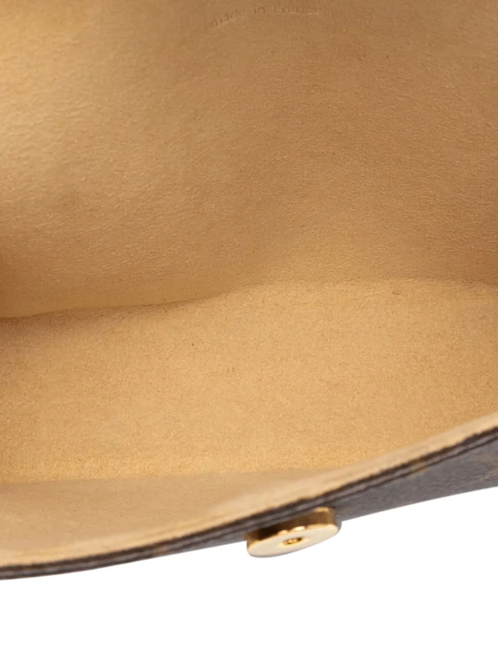 Pre-owned Louis Vuitton 2002 Monogram Pochette Florentine Belt Bag In Brown