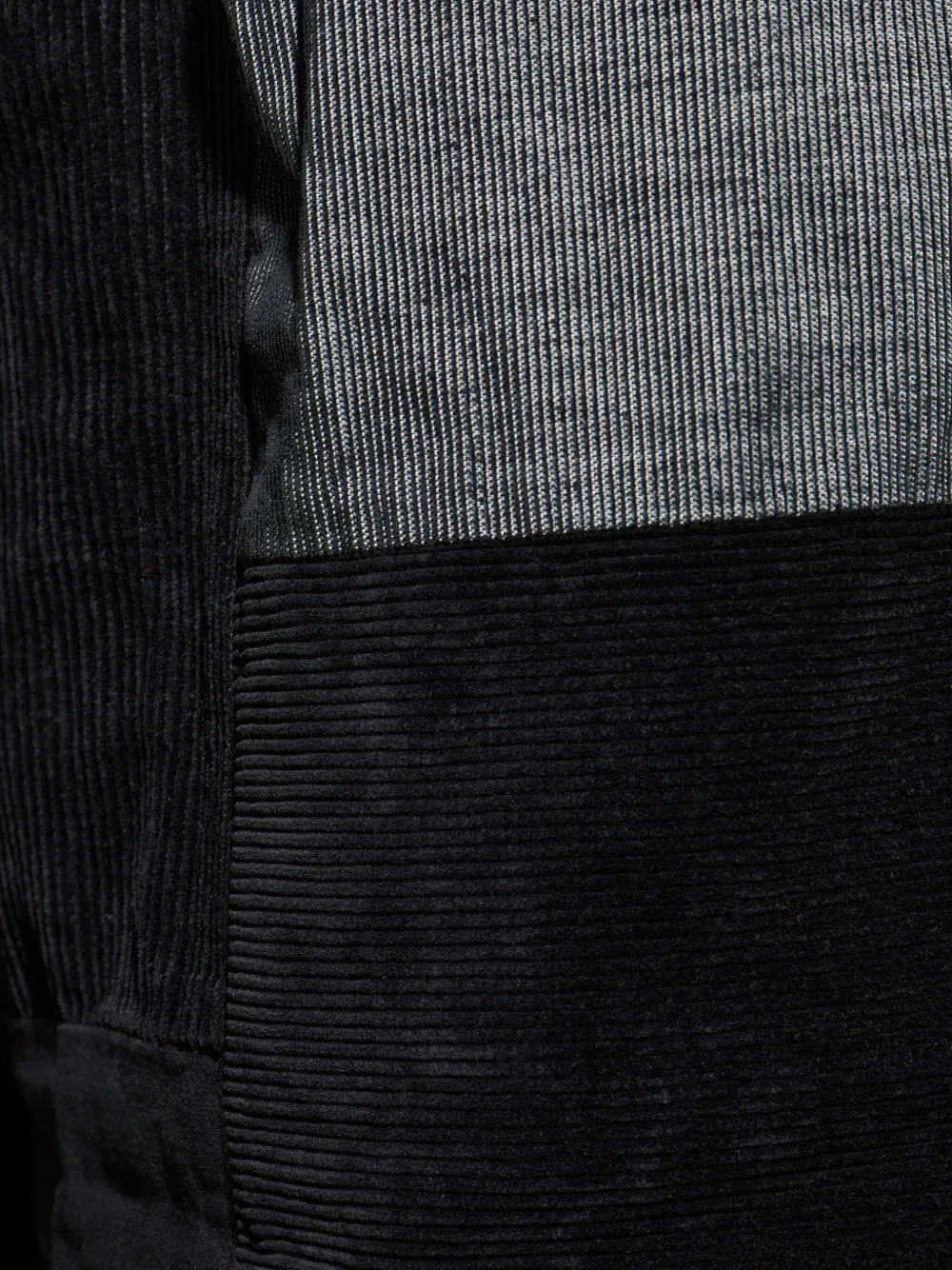 Comme des Garçons Homme Plus Ribfluwelen broek met patchwork Zwart