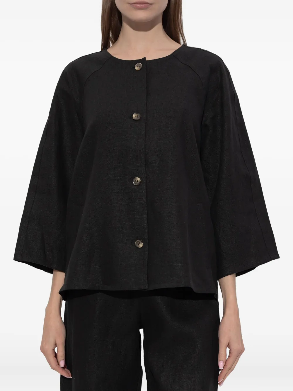  Posse Olivia Buttoned Top - Black 