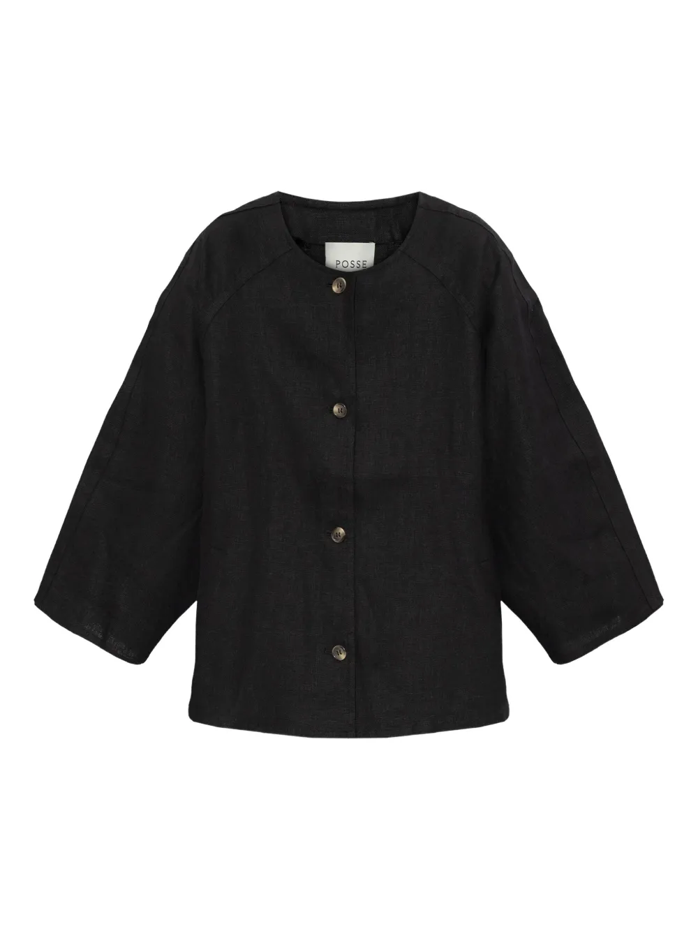 Posse Olivia buttoned top | Black | Image 1