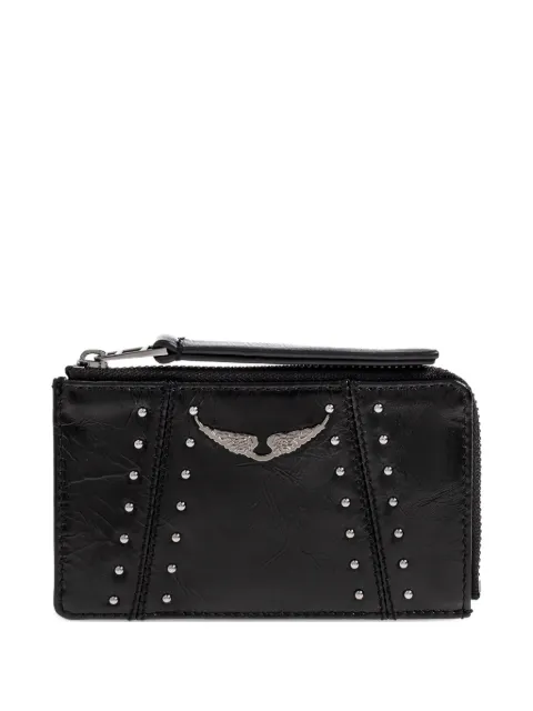 Zadig&Voltaire studded wings-detail leather wallet