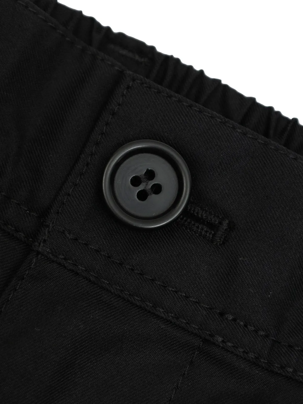 Burberry Childrens Check Turn-up Cotton Trousers In Black