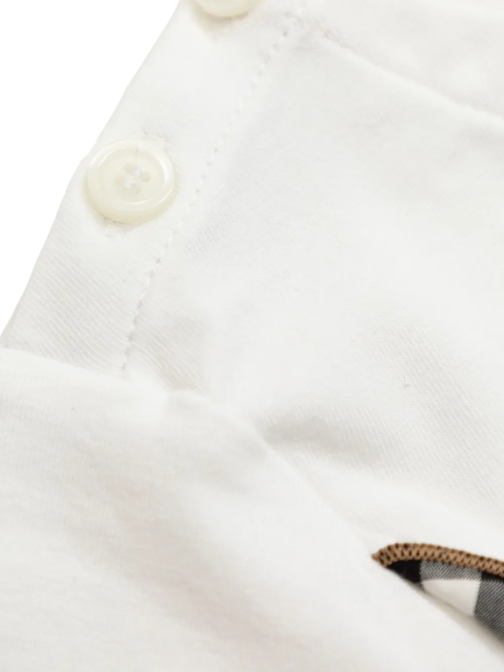 Burberry Short-sleeve Check Dress In White