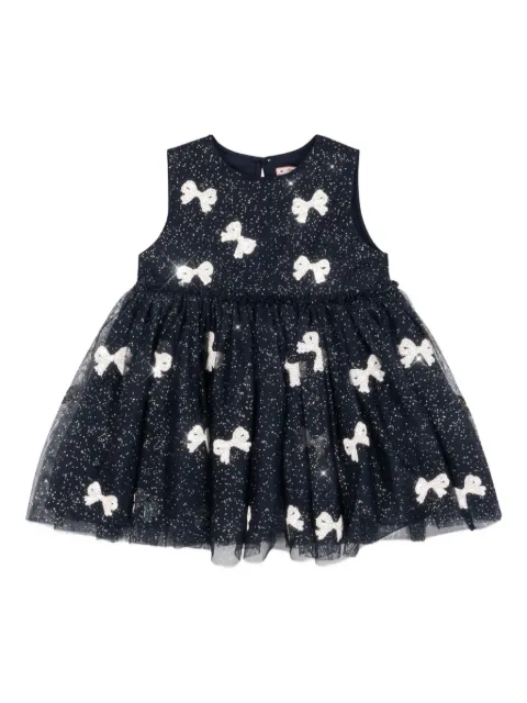 Konges Sløjd vestido con moño de lentejuelas