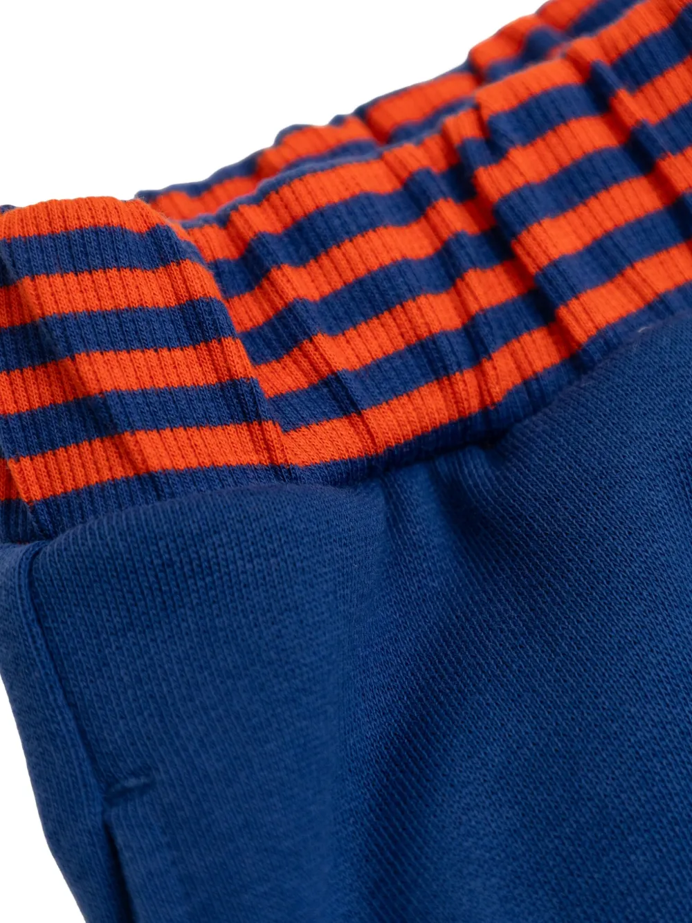 Mini Rodini Striped-rib Track Pants In Blue
