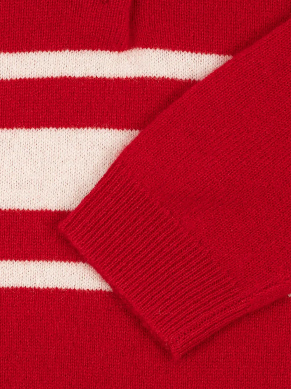 Konges Sløjd Gestreept poloshirt met knoopsluiting Rood