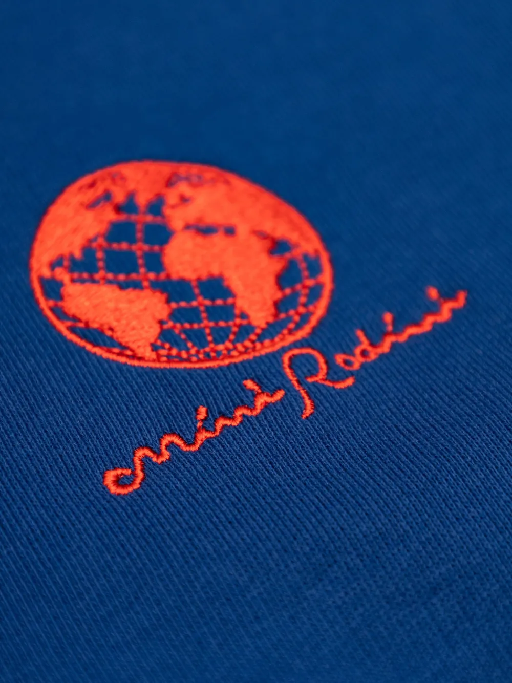 Mini Rodini Embroidered-detail V-neck Sweatshirt In Blue