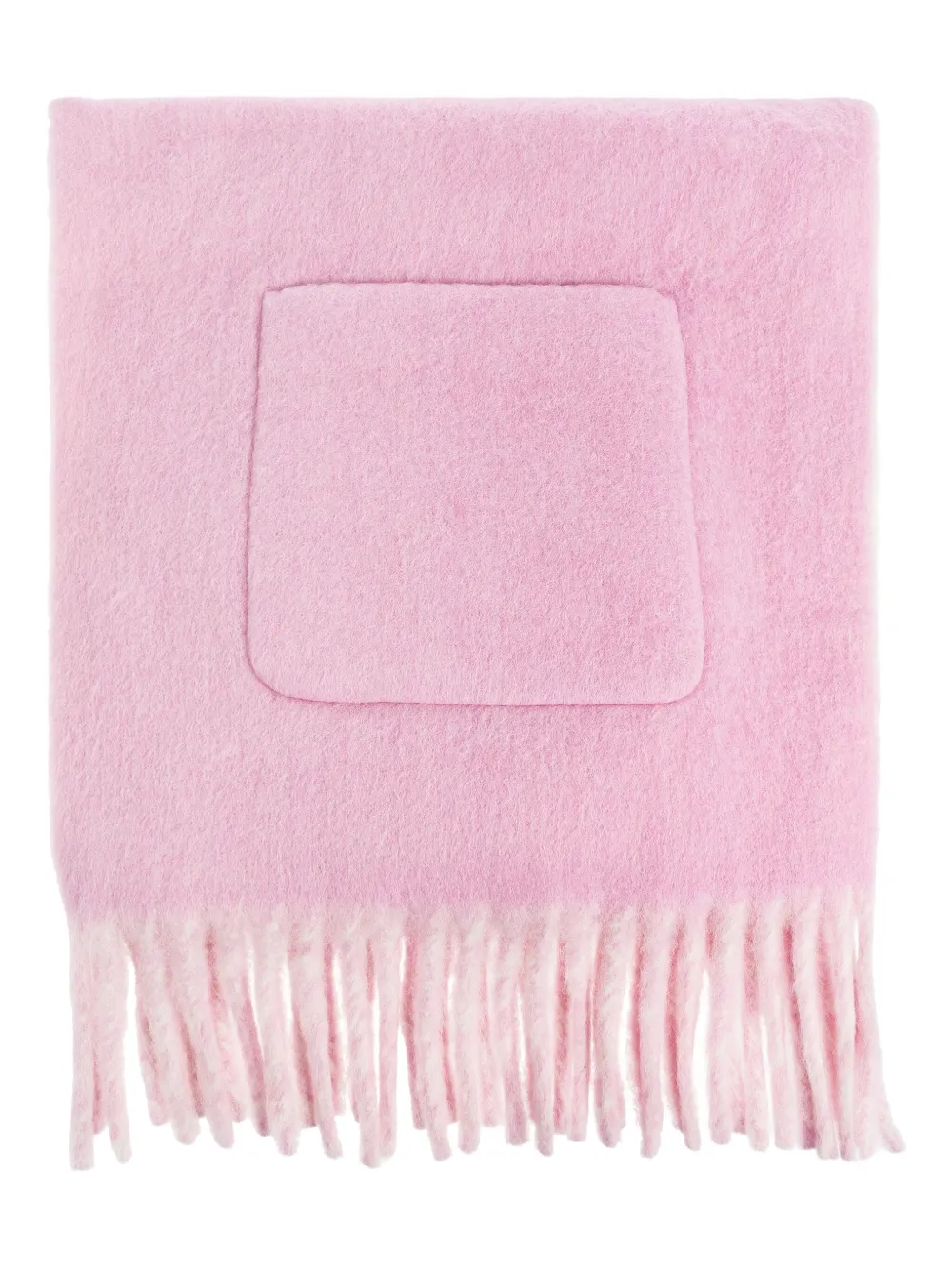 Burberry pocket-detail fringed scarf - Rosa