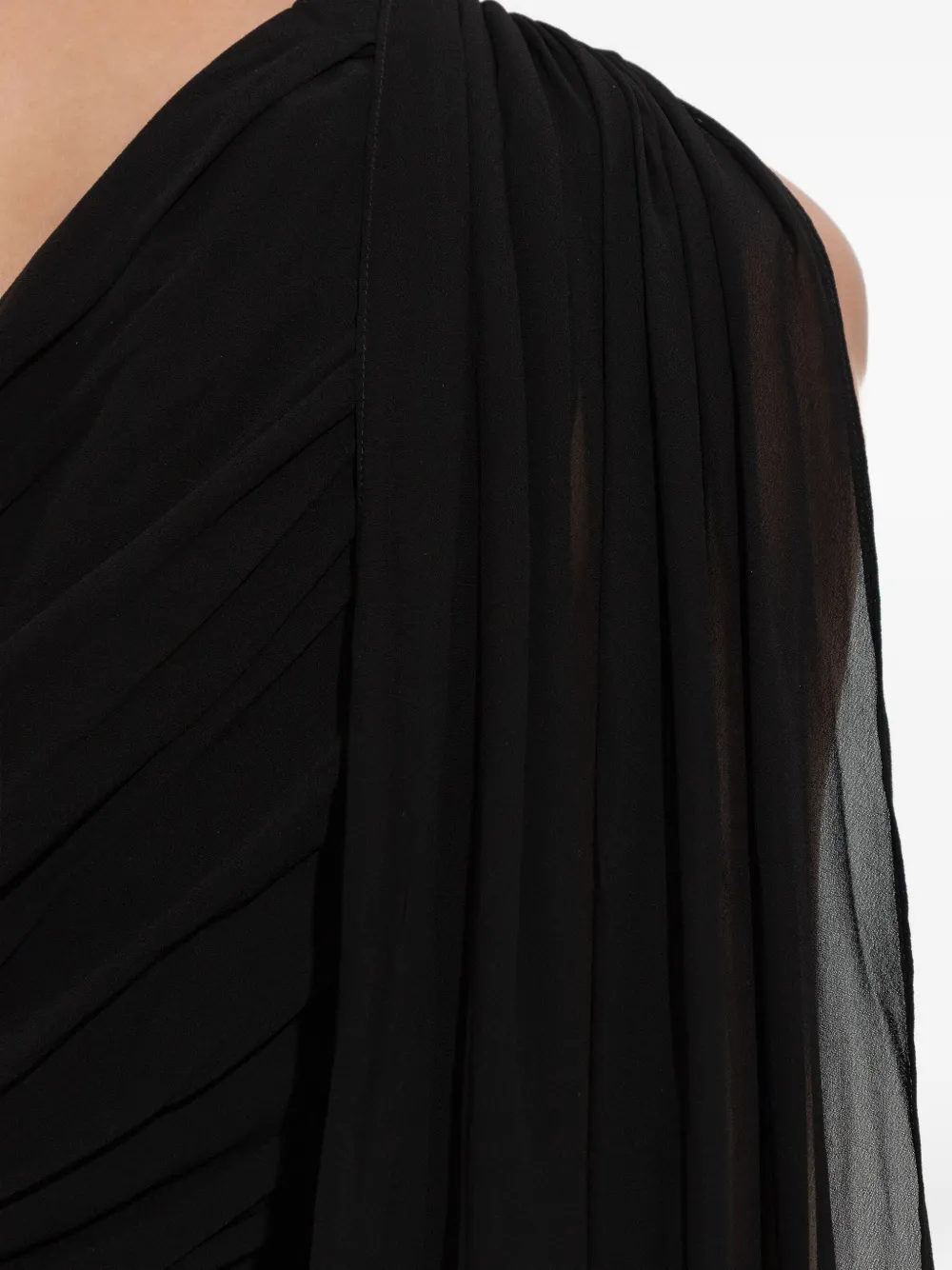 Posse Solene Draped One-shoulder Top In Black