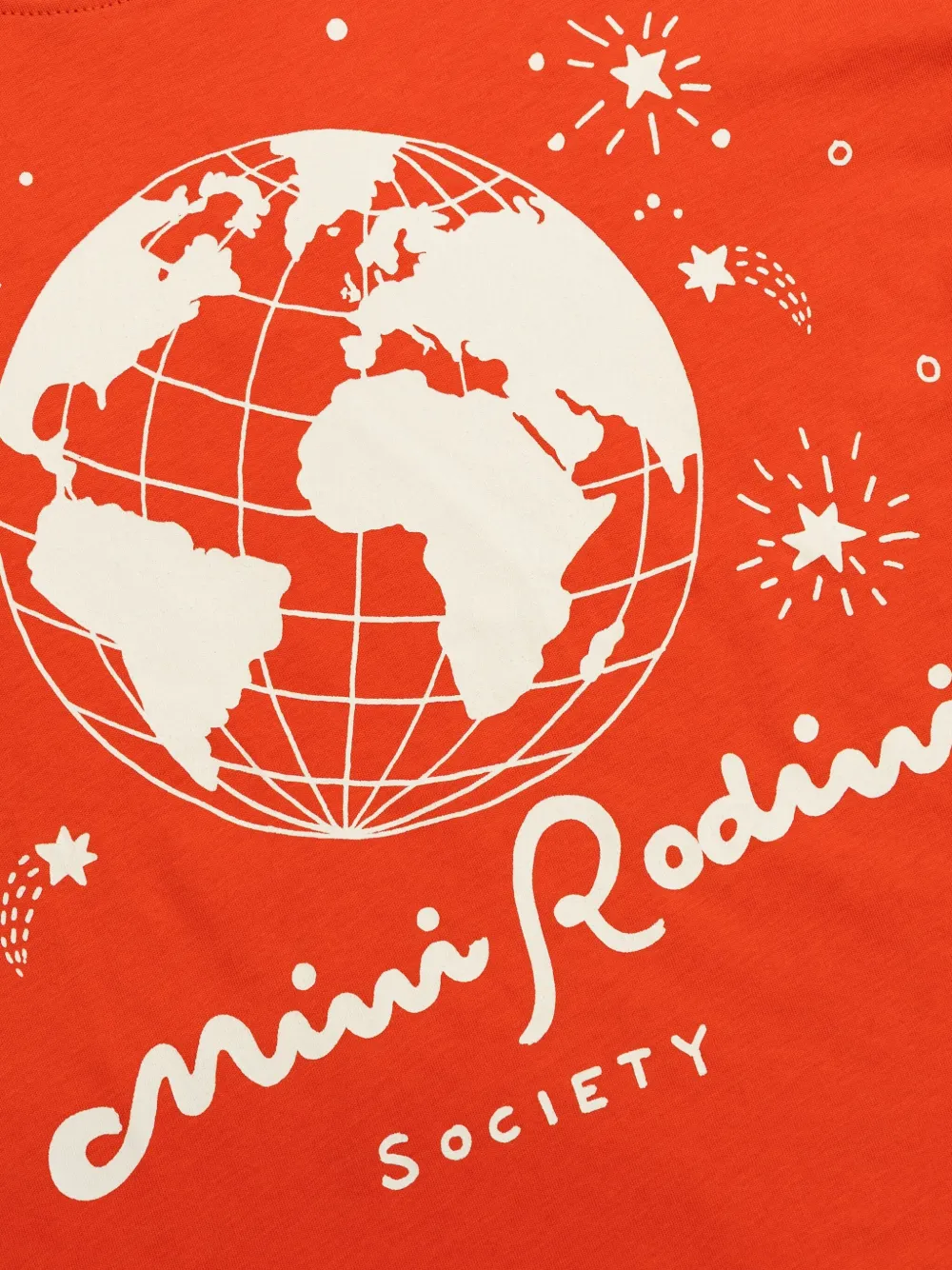 Mini Rodini Society T-shirt met grafische print Rood
