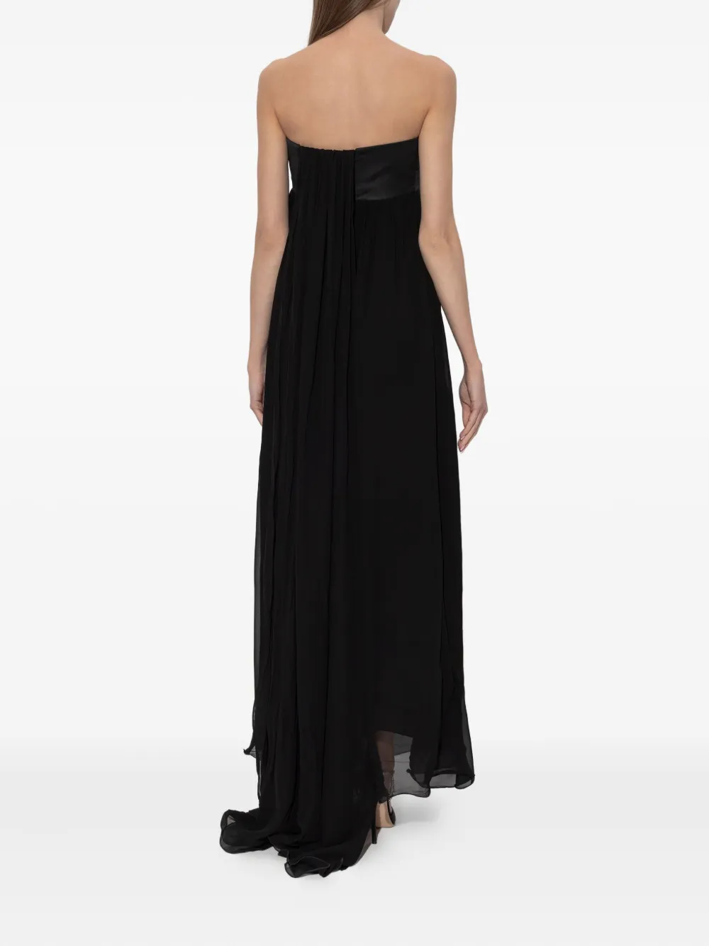 Posse Solene Strapless Maxi Dress In Black
