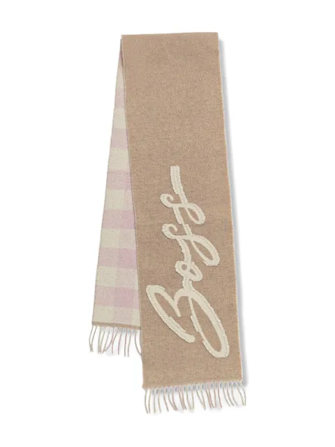 BOSS fringed scarf