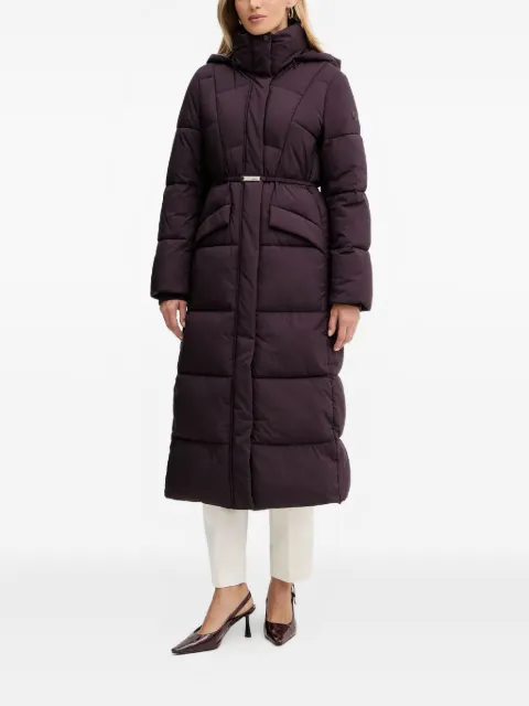 BOSS hooded belted coat
