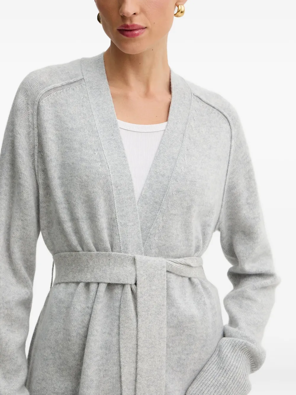 Hugo Boss Belted Cardi-coat In White
