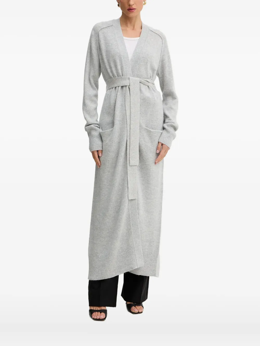 Hugo Boss Belted Cardi-coat In White