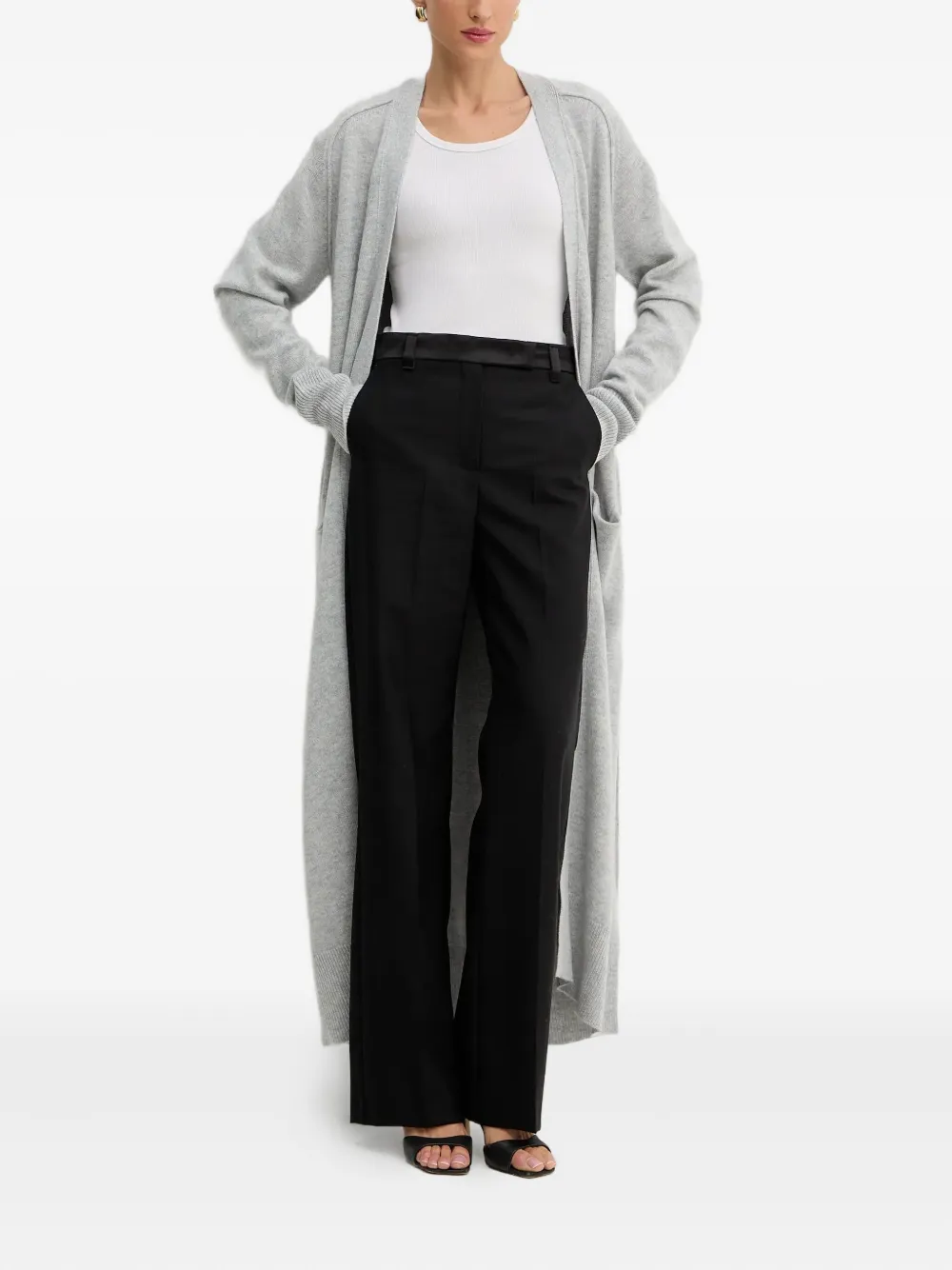 Hugo Boss Belted Cardi-coat In White