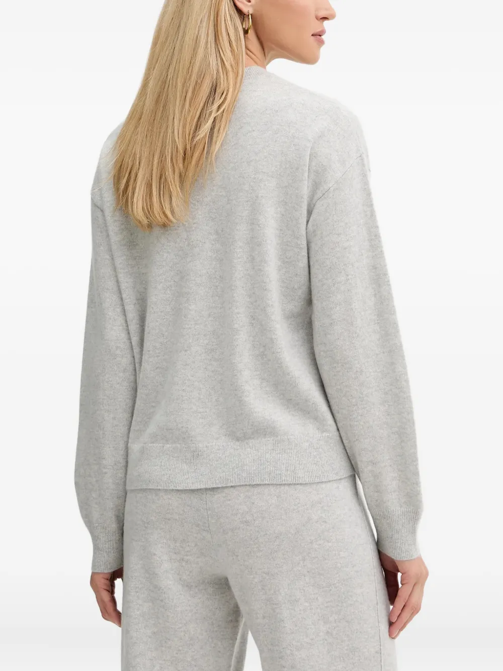 Hugo Boss Fascona Seam-detail Sweater In Gray