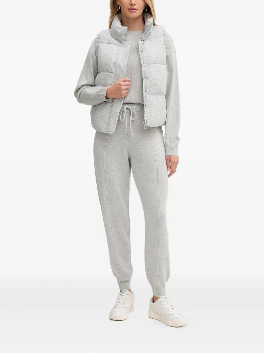 Hugo Boss Fascona Seam-detail Sweater In Gray