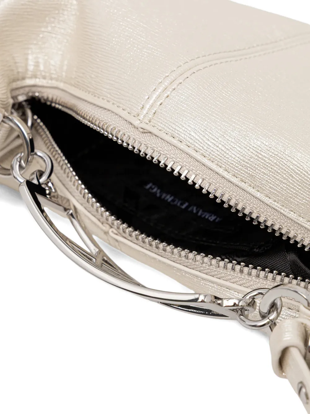 Armani Exchange Metalen shopper met logo Beige