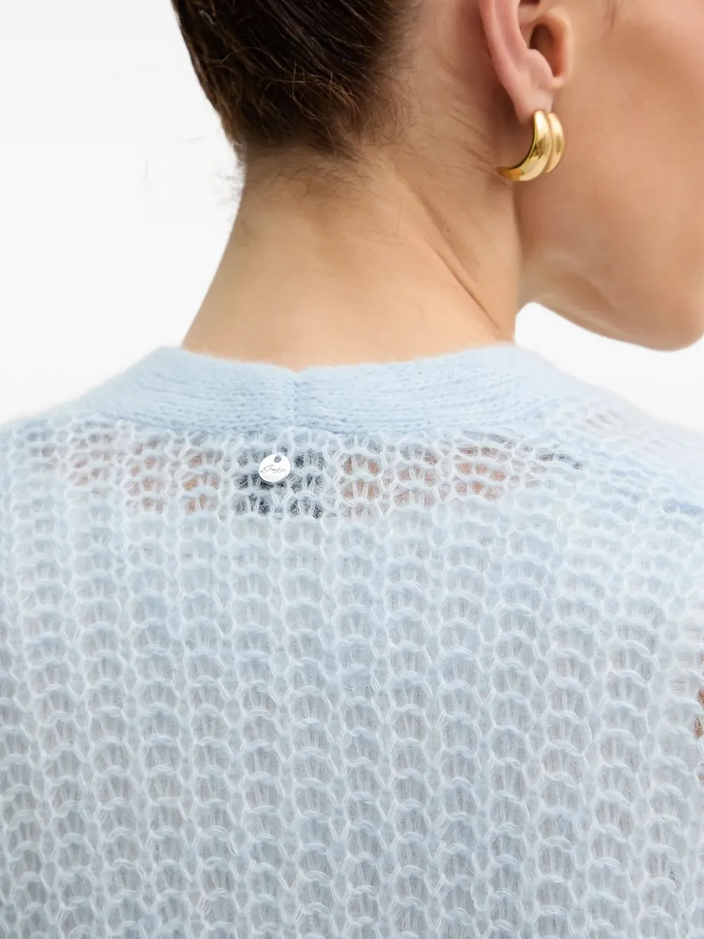 BOSS Vest met ballonmouwen Blauw