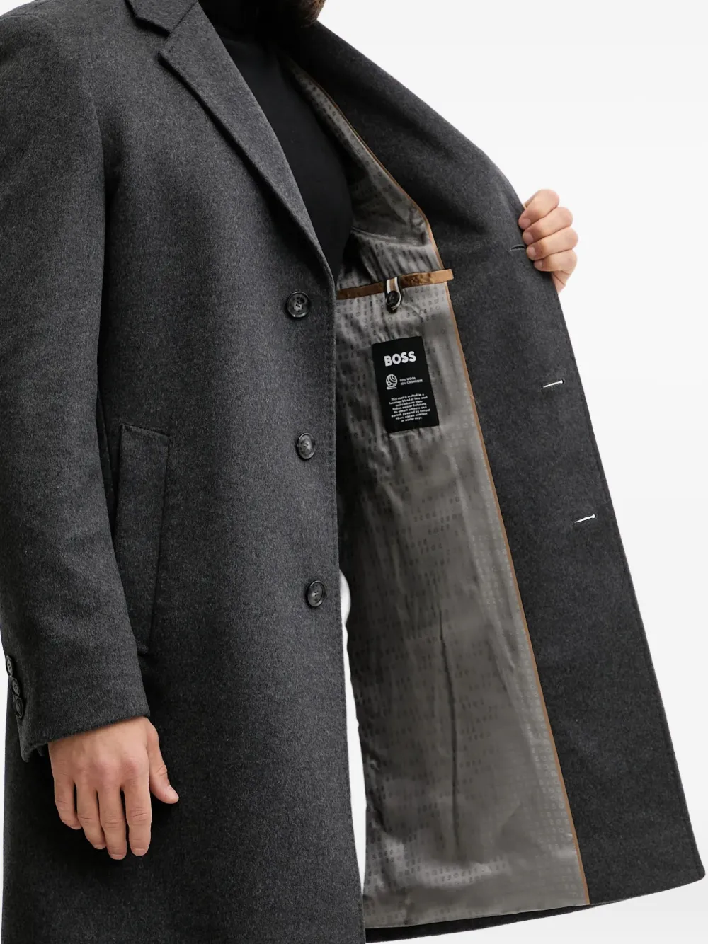 BOSS Jas met knopen Grijs