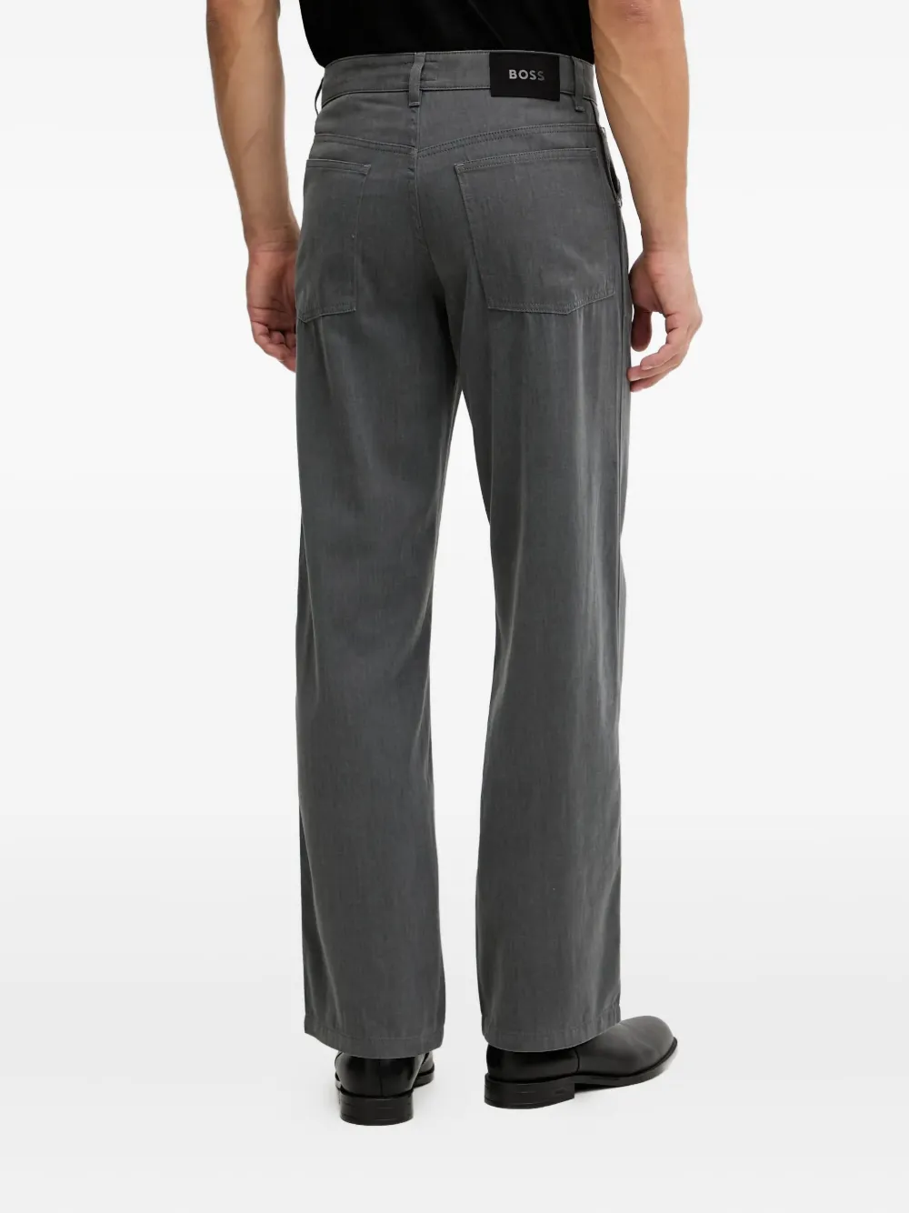 BOSS Jeans met logopatch - Grijs